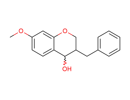 Molecular Structure of 76285-75-1 (3-benzyl-7-methoxy-4-chromanol)