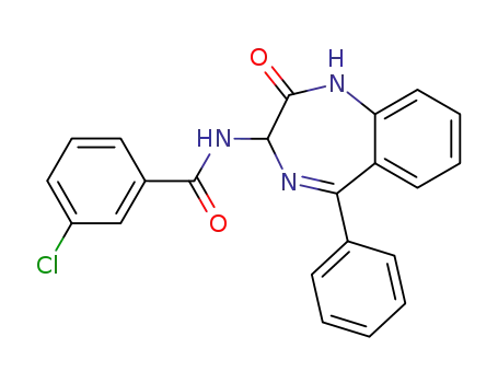 3-(RS)-(m-Chlorobenzoylamino)-1,3-dihydro-5-phenyl-2H-1,4-benzodiazepin-2-one