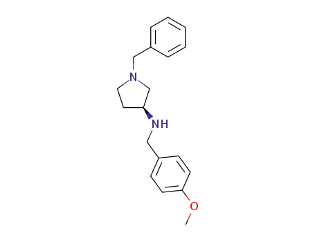 Molecular Structure of 145223-83-2 (((S)-1-Benzyl-pyrrolidin-3-yl)-(4-methoxy-benzyl)-amine)