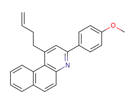 Molecular Structure of 99435-40-2 (Benzo[f]quinoline, 1-(3-butenyl)-3-(4-methoxyphenyl)-)