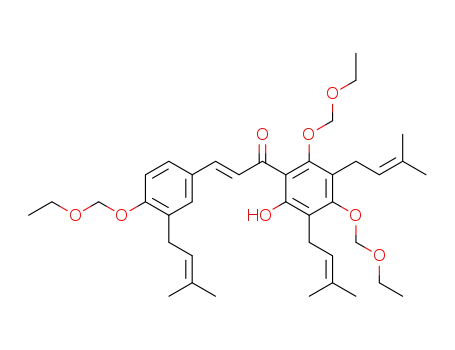 4,4',6'-trisethoxymethoxy-2'-hydroxy-3,3',5'-tri-C-prenylchalcone