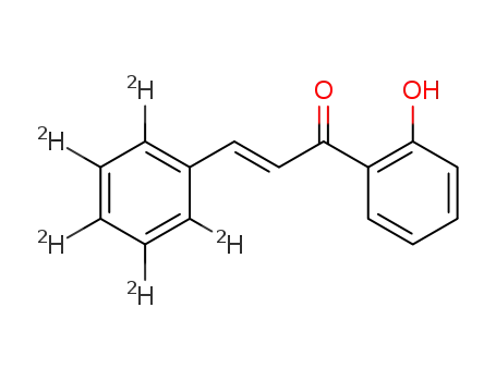 Molecular Structure of 146196-93-2 ((2E)-1-(2-Hydroxyphenyl)-3-(phenyl-d5)-2-propen-1-one)