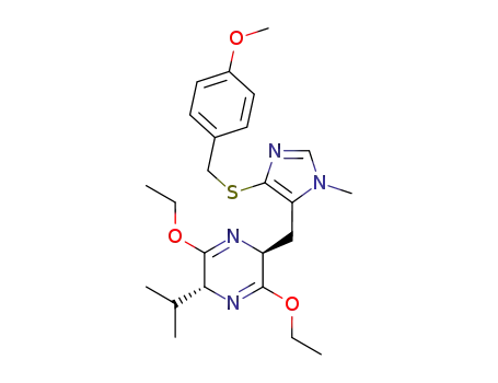 (2R,5S)-3,6-Diethoxy-2-isopropyl-5-[5-(4-methoxy-benzylsulfanyl)-3-methyl-3H-imidazol-4-ylmethyl]-2,5-dihydro-pyrazine
