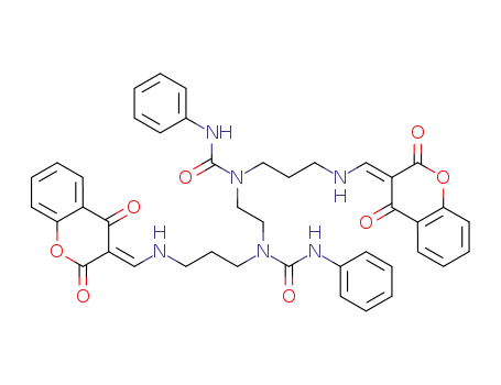 N,N''-Bis-<3-<(2,4-dioxochroman-3-ylidenmethyl)-amino>-propyl>-N',N'''-diphenyl-N,N''-ethandiyl-diharnstoff