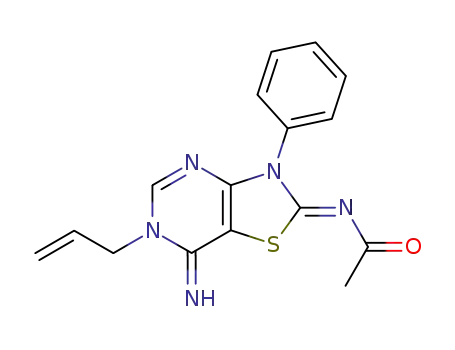 2-acetylimino-3-phenyl-6-allyl-7-iminothiazolo<4,5-d>pyrimidine