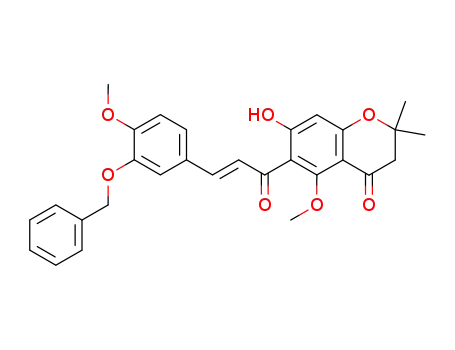 6-[(E)-3-(3-Benzyloxy-4-methoxy-phenyl)-acryloyl]-7-hydroxy-5-methoxy-2,2-dimethyl-chroman-4-one