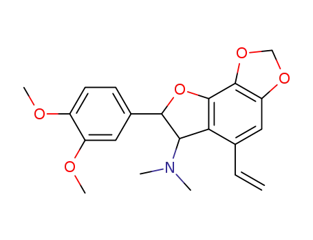 2-(3,4-Dimethoxyphenyl)-3-dimethylamino-6,7-methylendioxy-4-vinyl-dihydrobenzofuran