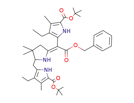 di-t-butyl 5-benzyloxycarbonyl-3,12-diethyl-2,8,8,13-tetramethyl-7,8,9,10,16,17-hexahydrotripyrrin-1,14-dicarboxylate