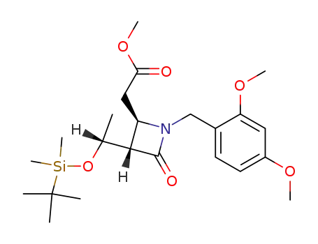[(2R,3S)-3-[(R)-1-(tert-Butyl-dimethyl-silanyloxy)-ethyl]-1-(2,4-dimethoxy-benzyl)-4-oxo-azetidin-2-yl]-acetic acid methyl ester