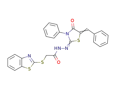 2-<S-(benzothiazolyl-2')mercaptoacetamido>imino-5-benzylidene-3-phenyl-4-thiazolidinone