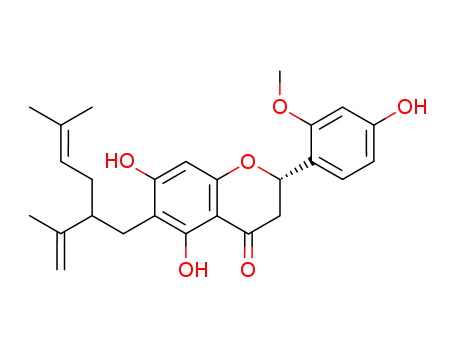 2,3-Dihydro-5,7-dihydroxy-2-(4-hydroxy-2-methoxyphenyl)-8-[5-methyl-2-(1-methylvinyl)-4-hexenyl]-4H-1-benzopyran-4-one CAS 52483-02-0