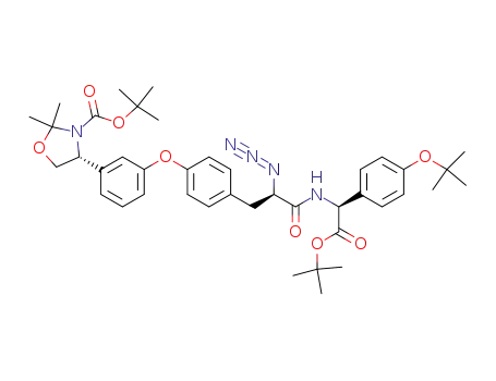 (R)-4-{3-[4-((R)-2-Azido-2-{[(S)-tert-butoxycarbonyl-(4-tert-butoxy-phenyl)-methyl]-carbamoyl}-ethyl)-phenoxy]-phenyl}-2,2-dimethyl-oxazolidine-3-carboxylic acid tert-butyl ester