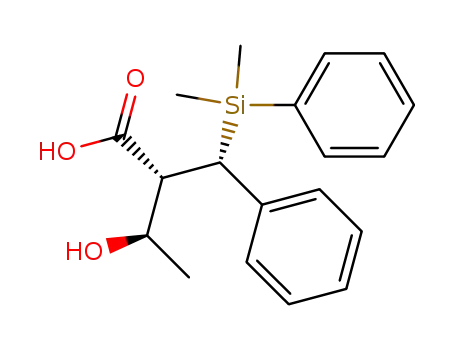 (1'S,2S,3R)-2-(1'-Dimethylphenylsilylbenzyl)-3-hydroxybutansaeure