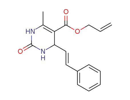 Molecular Structure of 434312-15-9 (5-Pyrimidinecarboxylicacid,1,2,3,4-tetrahydro-6-methyl-2-oxo-4-(2-phenylethenyl)-,2-propenylester(9CI))