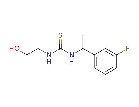 Molecular Structure of 61290-51-5 (Thiourea, N-[1-(3-fluorophenyl)ethyl]-N'-(2-hydroxyethyl)-)