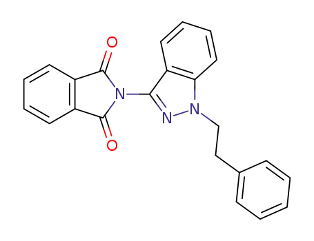 Molecular Structure of 113385-42-5 (1H-Isoindole-1,3(2H)-dione, 2-[1-(2-phenylethyl)-1H-indazol-3-yl]-)