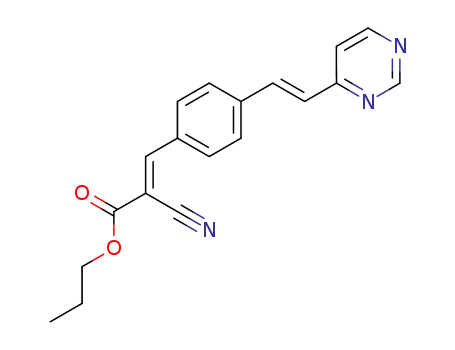 n-propyl α-cyano-4-<2-(4-pyrimidyl)ethenyl>cinnamate