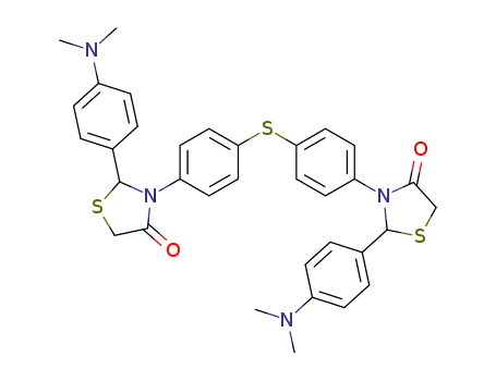 4-Thiazolidinone,
3,3'-(thiodi-4,1-phenylene)bis[2-[4-(dimethylamino)phenyl]-
