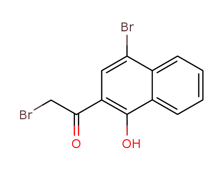 Molecular Structure of 80309-01-9 (Ethanone, 2-bromo-1-(4-bromo-1-hydroxy-2-naphthalenyl)-)
