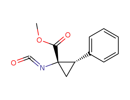 Molecular Structure of 97364-86-8 ((1S,2S)-1-Isocyanato-2-phenyl-cyclopropanecarboxylic acid methyl ester)