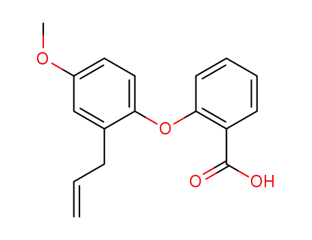 Molecular Structure of 117571-26-3 (2-(2-Allyl-4-methoxy-phenoxy)-benzoic acid)