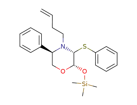 Molecular Structure of 133615-47-1 (N-(3-butenyl)-5-phenyl-3-phenylthio-2-trimethylsilyloxymorpholine)