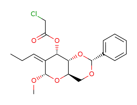 Chloro-acetic acid (2R,4aR,6S,8S,8aS)-6-methoxy-2-phenyl-7-prop-(Z)-ylidene-hexahydro-pyrano[3,2-d][1,3]dioxin-8-yl ester
