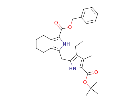 2H-Isoindole-1-carboxylic acid,
3-[[5-[(1,1-dimethylethoxy)carbonyl]-3-ethyl-4-methyl-1H-pyrrol-2-yl]meth
yl]-4,5,6,7-tetrahydro-, phenylmethyl ester