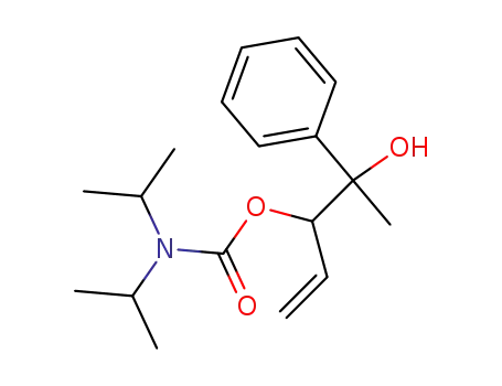 Molecular Structure of 345929-43-3 (N,N-Diisopropylcarbamidsaeure-<1-(1-hydroxy-1-phenylethyl)-2-propenylester>)
