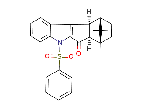 (6aS,7R,10S,10aS)-7,11,11-trimethyl-6-oxo-5-phenylsulphonyl-5,6,6a,7,8,9,10,10a-octahydro-7,10-methanoindeno<2,1-b>indole