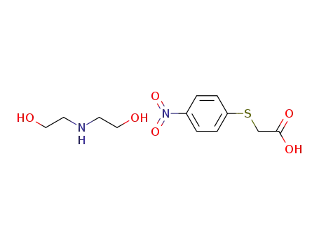 Molecular Structure of 105892-19-1 (2-hydroxy-N-(2-hydroxyethyl)ethanaminium [(4-nitrophenyl)sulfanyl]acetate)