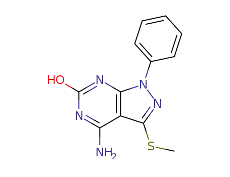 4-amino-6-hydroxy-3-methylthio-1-phenylpyrazolo<3,4-d>pyrimidine