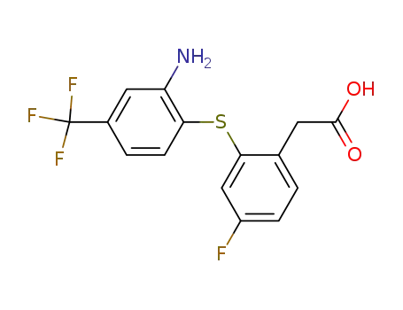 <2-(2-amino-4-trifluoromethylphenylthio)-4-fluorophenyl>acetic acid