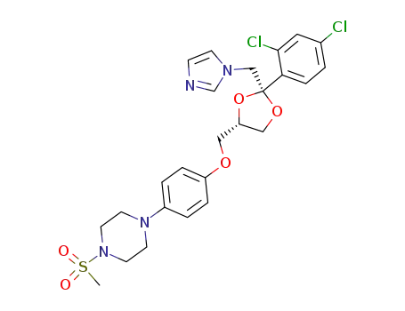 1-Methanesulfonyl-4-<4-<<cis-2-(2,4-dichlorophenyl)-2-<(1H-imidazol-1-yl)-methyl>-1,3-dioxolan-4-yl>methylenoxy>phenyl>piperazine