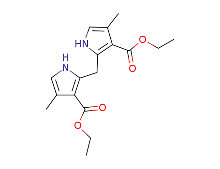 Molecular Structure of 28420-86-2 (ethyl 2-[(3-ethoxycarbonyl-4-methyl-1H-pyrrol-2-yl)methyl]-4-methyl-1H -pyrrole-3-carboxylate)