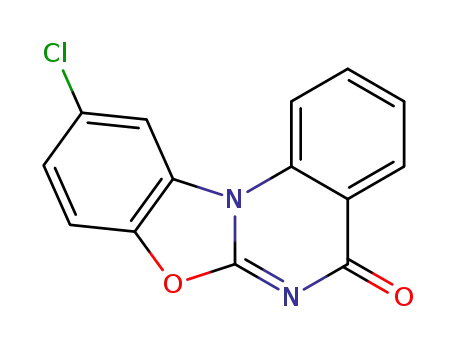 Molecular Structure of 78460-70-5 (10-chloro-5H-benzoxazolo<3,2-a>quinazolin-5-one)