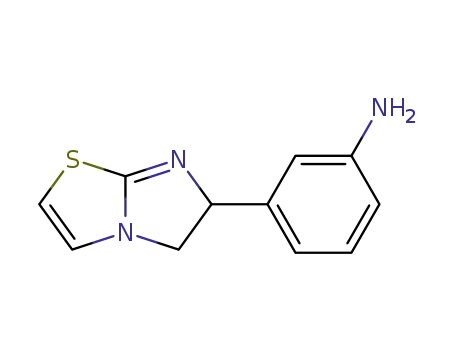 Molecular Structure of 81934-12-5 (Benzenamine, 3-(5,6-dihydroimidazo[2,1-b]thiazol-6-yl)-)