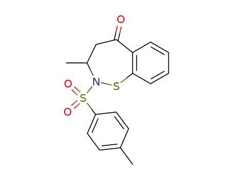 Molecular Structure of 78073-22-0 (3-methyl-2-p-tolylsulphonyl-2,3-dihydro-1,2-benzothiazepin-5(4H)-one)