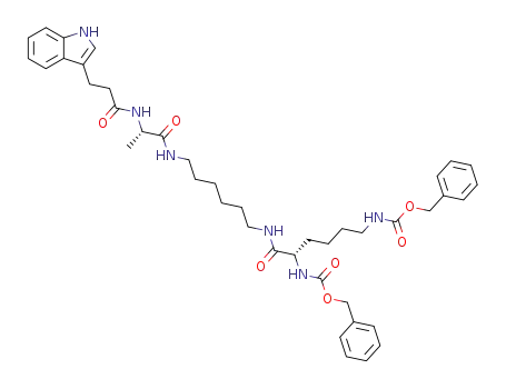 N-<N<sup>2</sup>,N<sup>6</sup>-Bis<(benzyloxy)carbonyl>-L-lysyl>-N'-<N-<3-(1H-indol-3-yl)propanoyl>-L-alanyl>hexane-1,6-diamine