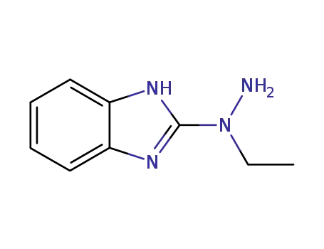 Molecular Structure of 131882-23-0 (1H-Benzimidazole,2-(1-ethylhydrazino)-(9CI))