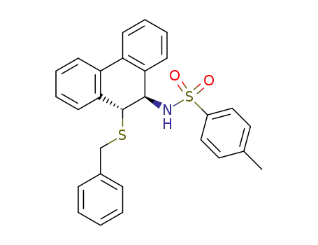 trans-9,10-dihydro-9-(4-methyl)benzenesulfonamido-10-(phenylmethyl)thiophenanthrene