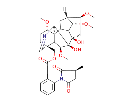 [(1alpha,6beta,10alpha,13alpha,14alpha,16beta,17xi)-7,8-dihydroxy-1,6,14,16-tetramethoxyaconit-19-en-4-yl]methyl 2-[(3S)-3-methyl-2,5-dioxopyrrolidin-1-yl]benzoate