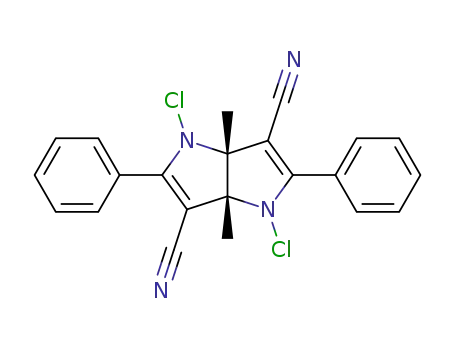 cis-N,N'-Dichloro-2,5-diphenyl-3a,6a-dimethyl-3,6-dicyanodihydropyrrolo<3,2-b>pyrrole