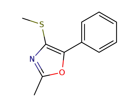 Oxazole, 2-methyl-4-(methylthio)-5-phenyl-