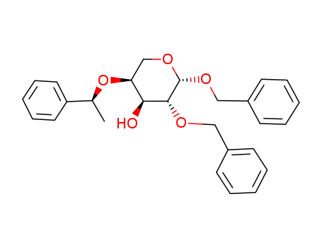 benzyl 2-O-benzyl-4-O-(S)-(1-phenylethyl)-β-L-arabinopyranoside