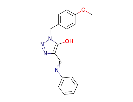 1H-1,2,3-Triazol-5-ol,
1-[(4-methoxyphenyl)methyl]-4-[(phenylimino)methyl]-