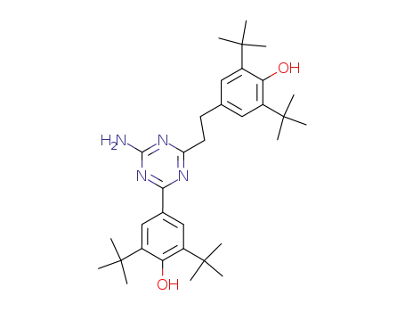 2-amino-4-(4-hydroxy-3,5-di-tert-butylphenyl)-6-<β-(4-hydroxy-3,5-di-tert-butylphenyl)ethyl>-sym-triazine