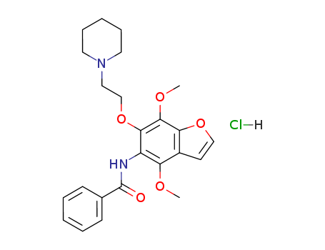 N-[4,7-dimethoxy-6-(2-piperidin-1-ium-1-ylethoxy)-1-benzofuran-5-yl]benzamidechloride