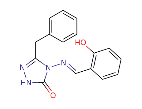 3H-1,2,4-Triazol-3-one,
2,4-dihydro-4-[[(2-hydroxyphenyl)methylene]amino]-5-(phenylmethyl)-,
(E)-