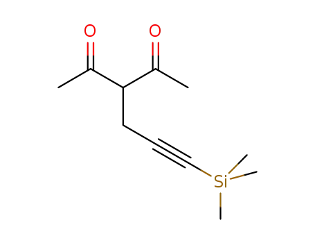 Molecular Structure of 63366-95-0 (2,4-Pentanedione, 3-[3-(trimethylsilyl)-2-propynyl]-)